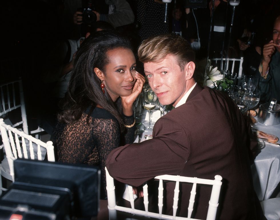 Iman and David Bowie (Photo by Ron Galella/WireImage)