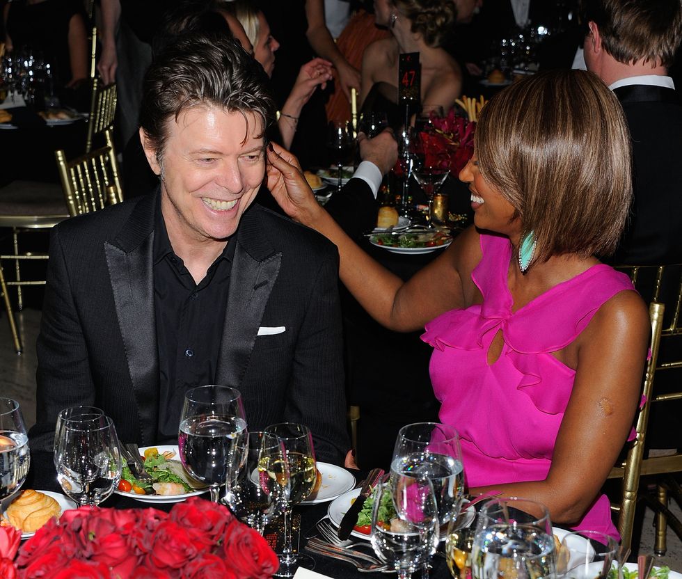 NEW YORK, NY - APRIL 28:  Musician David Bowie and supermodel Iman attend the DKMS' 5th Annual Gala: Linked Against Leukemia honoring Rihanna & Michael Clinton hosted by Katharina Harf at Cipriani Wall Street on April 28, 2011 in New York City.  (Photo by Andrew H. Walker/Getty Images for DKMS)