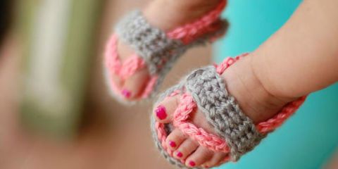 Crochet, Pink, Footwear, Nail, Shoe, Sandal, Finger, Pattern, Knitting, Wool, 