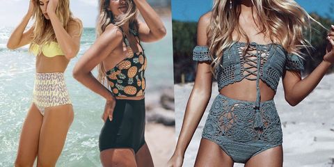Guarda i costumi donna a vita alta che stanno praticamente bene a tutte e scopri le tendenze e i modelli più glam da indossare al mare o in piscina per l'estate 2017.