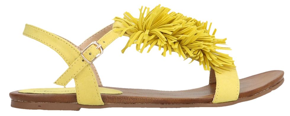 Yellow, Footwear, Sandal, Shoe, 