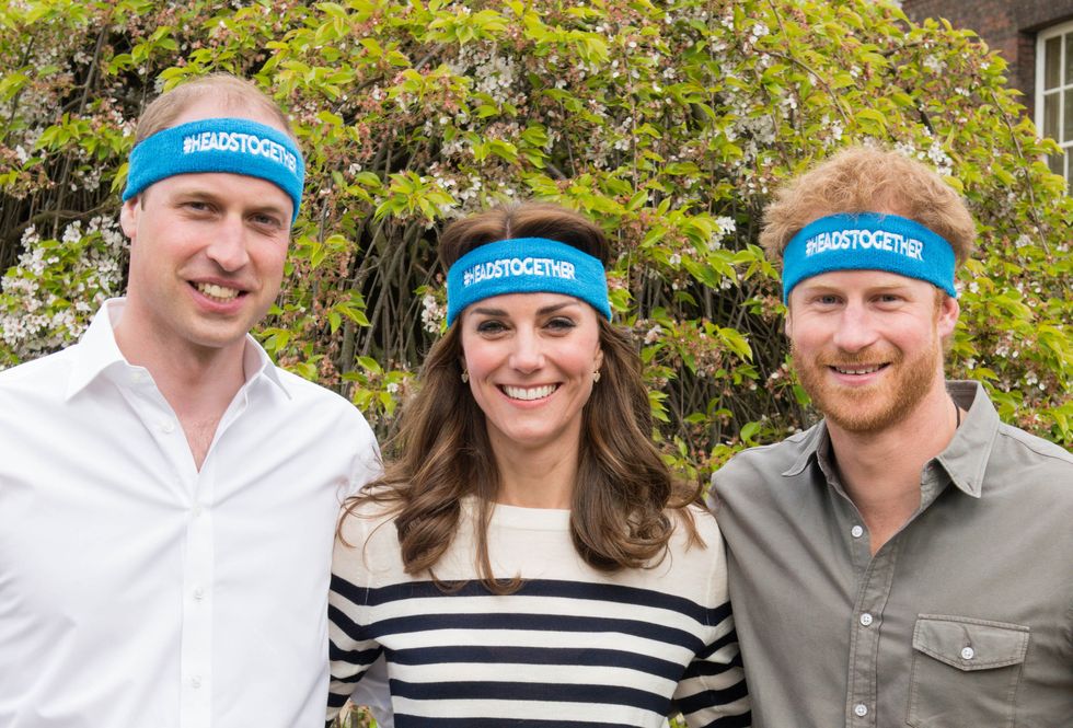 LONDON, ENGLAND - APRIL 21: The Duke and Duchess of Cambridge and Prince Harry are spearheading a new campaign called Heads Together in partnership with inspiring charities, which aims to change the national conversation on mental wellbeing. The campaign has the huge privilege of being the 2017 Virgin Money London Marathon Charity of the Year. At Kensington Palace on April 21, 2016 in London, England. (Photo by Nicky J Sims/Getty Images for Royal Foundation)