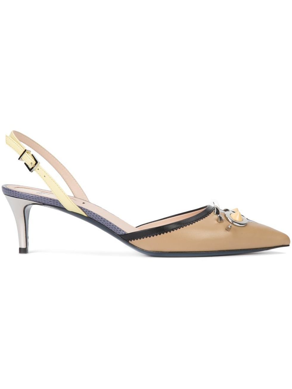 Slingback hot sale tacco basso