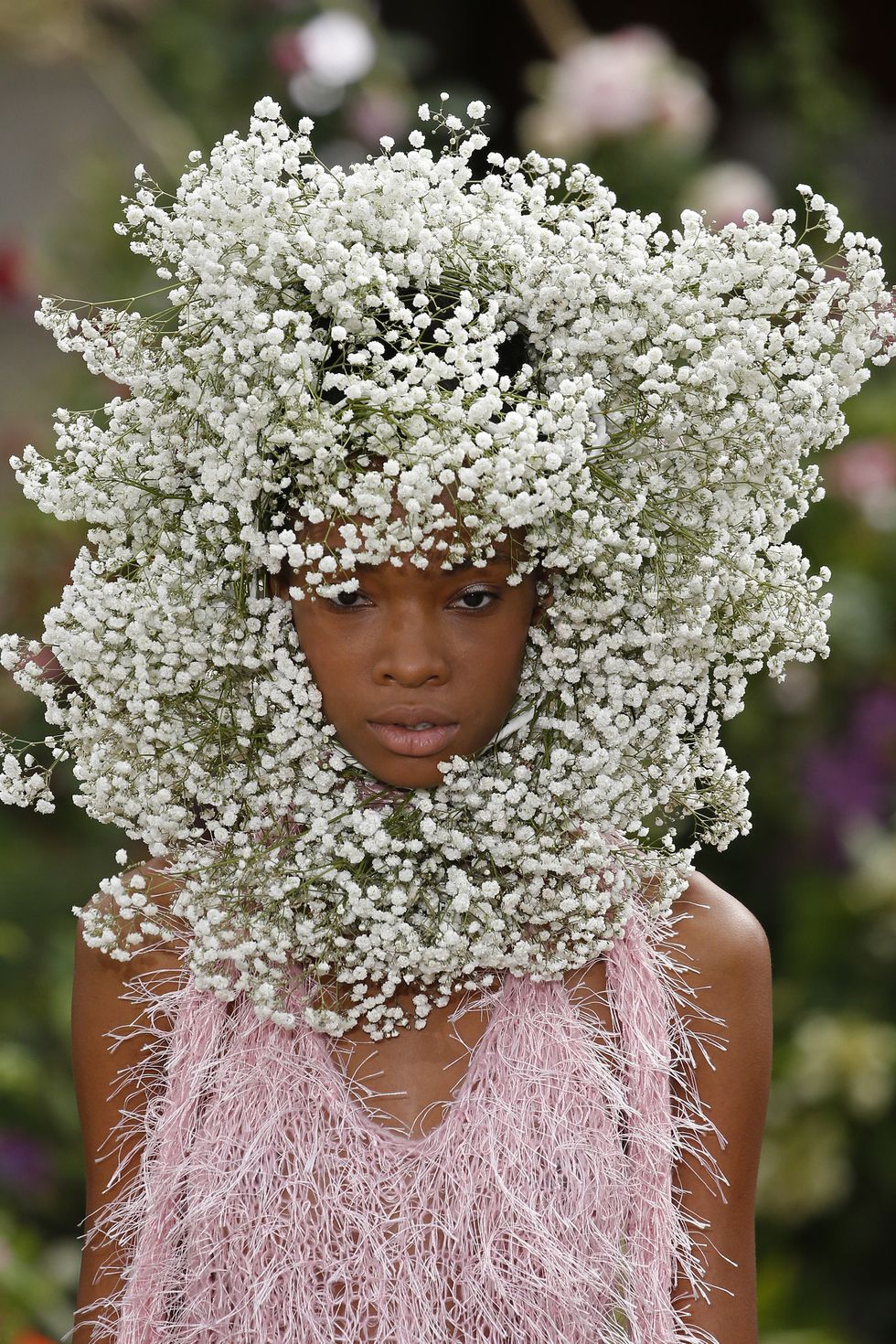 Headwear Detail during the Rodarte Haute Couture Fall/Winter 2017-2018 show as part of Haute Couture Paris Fashion Week on July 2, 2017 in Paris, France.