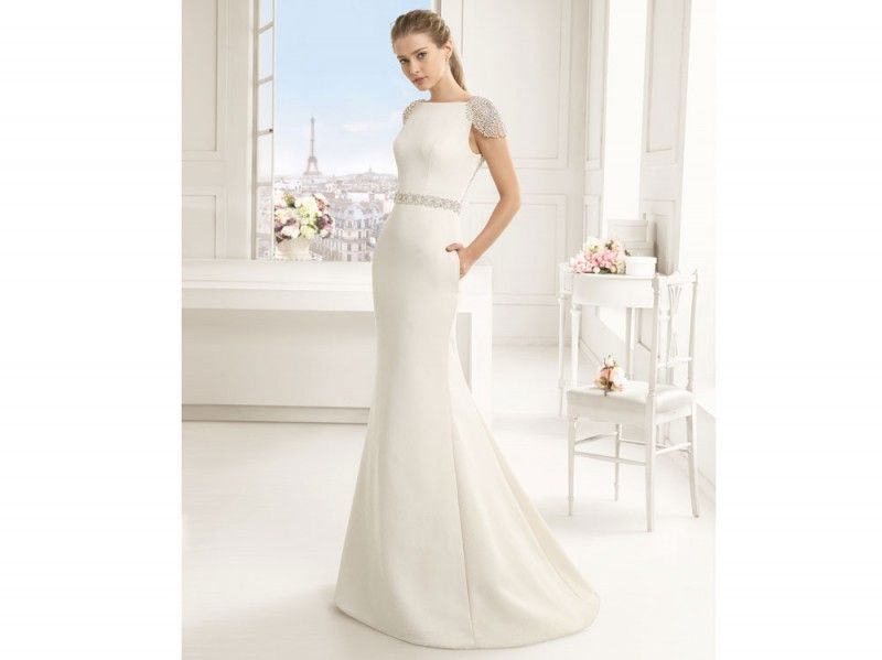Gown, Clothing, Dress, Wedding dress, Shoulder, A-line, Bridal clothing, Fashion model, Bride, Bridal party dress, 