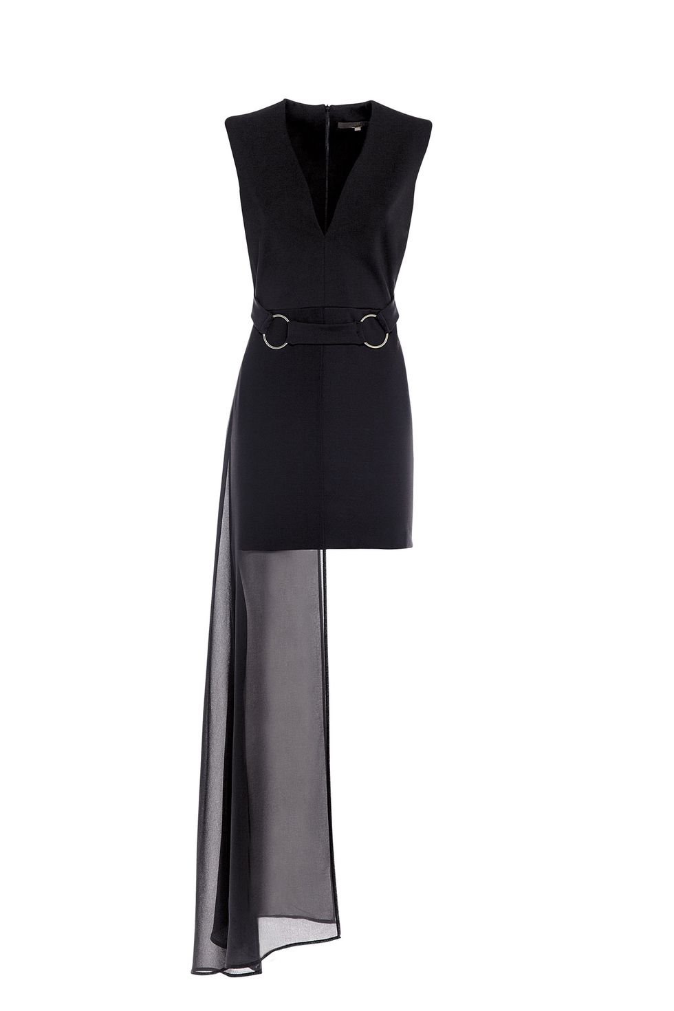 Il vestito nero corto davanti e lungo dietro è elegantissimo e lo puoi indossare per una cerimonia sia di giorno sia di sera ecco le tendenze moda 2018.