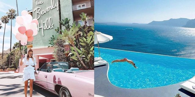 Due hotel belli da fotografare a Los Angeles e a Santorini