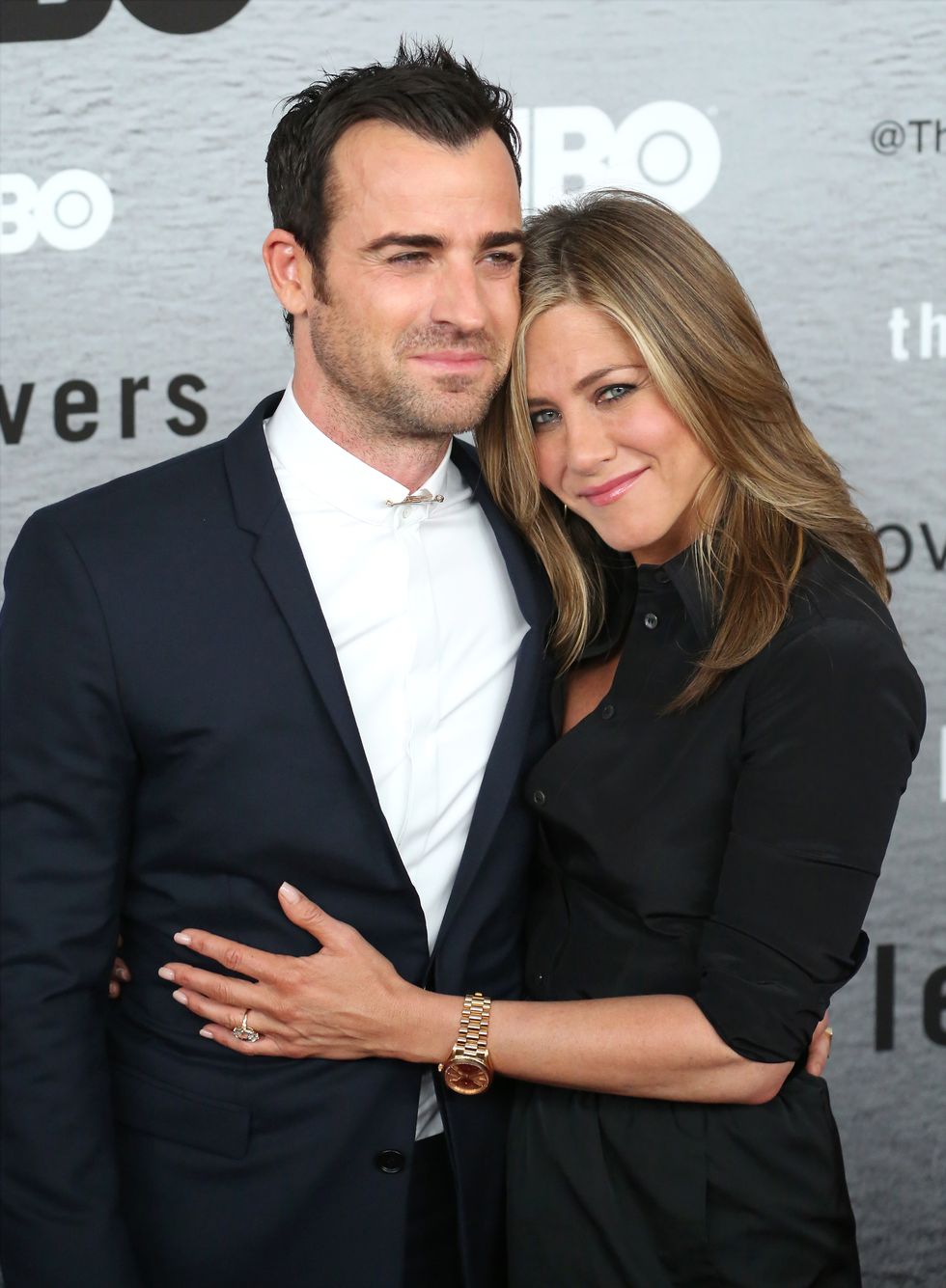 Jennifer Aniston con il marito Justin Theroux