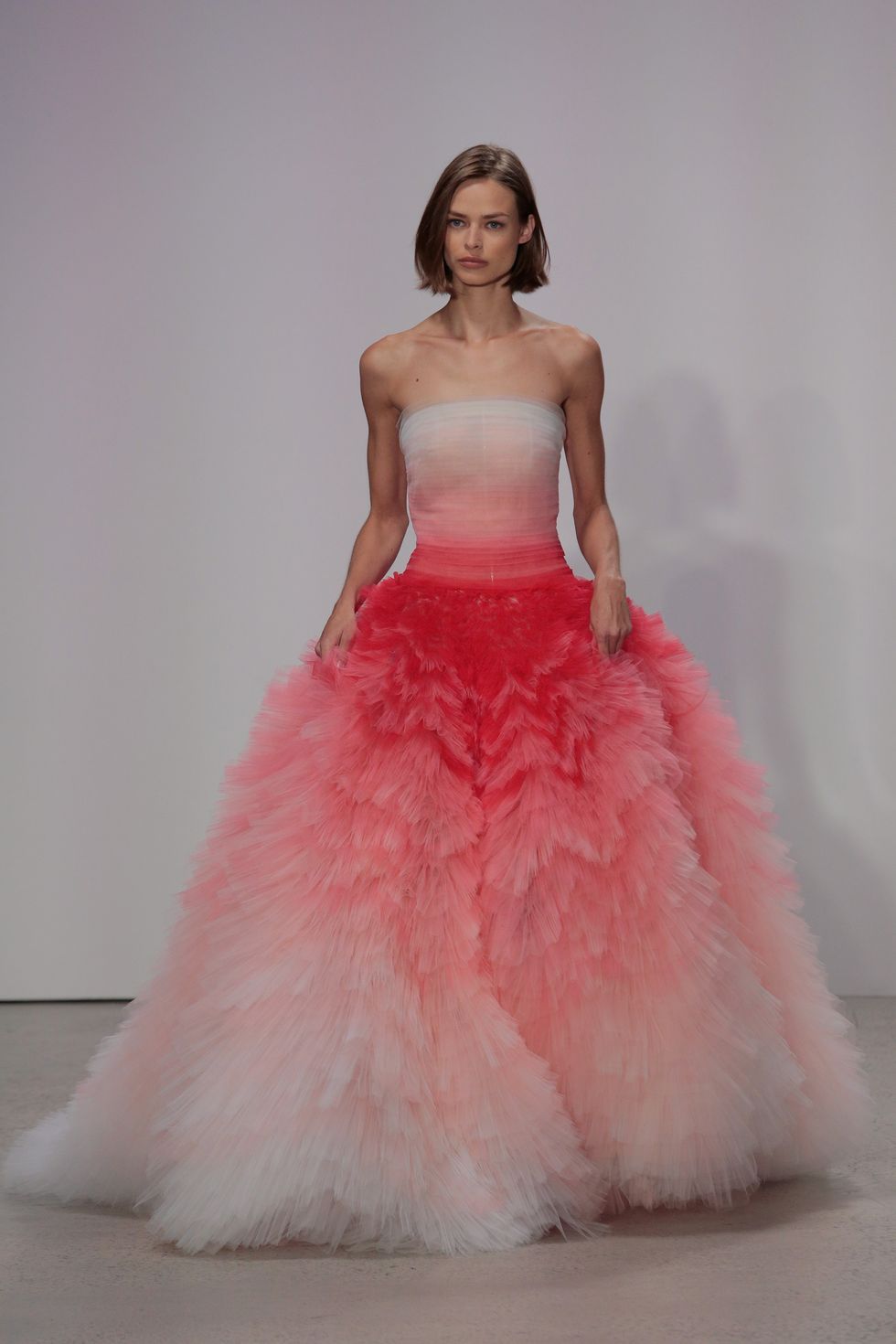 NEW YORK, NY - SEPTEMBER 11:  A model walks the runway during the Oscar de la Renta fashion show; September 2017 at New York Fashion Week; The Shows on September 11, 2017 in New York City.  (Photo by Randy Brooke/WireImage)