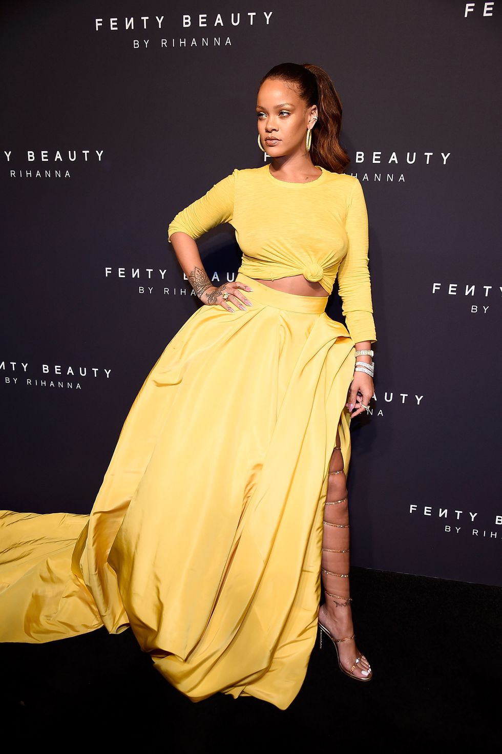 THE BROOKLYN BOROUGH OF NEW YORK, NEW YORK - SEPTEMBER 07:  Rihanna celebrates the launch of Fenty Beauty at Duggal Greenhouse on September 7, 2017 in the Brooklyn borough of New York City, New York.  (Photo by Kevin Mazur/Getty Images for Fenty Beauty )