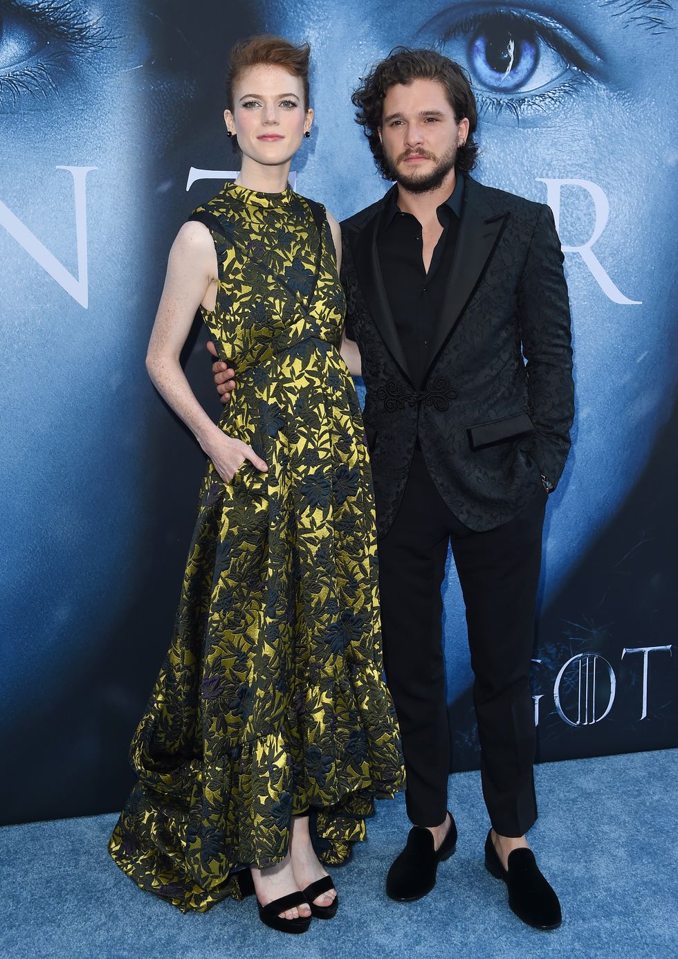 LOS ANGELES, CA - JULY 12:  Actors Rose Leslie and Kit Harington arrive at the premiere of HBO's 'Game Of Thrones' Season 7 at Walt Disney Concert Hall on July 12, 2017 in Los Angeles, California.  (Photo by Axelle/Bauer-Griffin/FilmMagic)