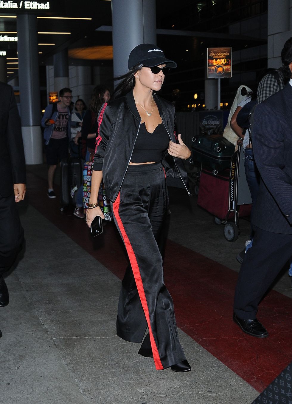 LOS ANGELES, CA - JUNE 30: Kourtney Kardashian is seen at LAX on June 30, 2017 in Los Angeles, California.  (Photo by LAXPICS/Bauer-Griffin/GC Images)