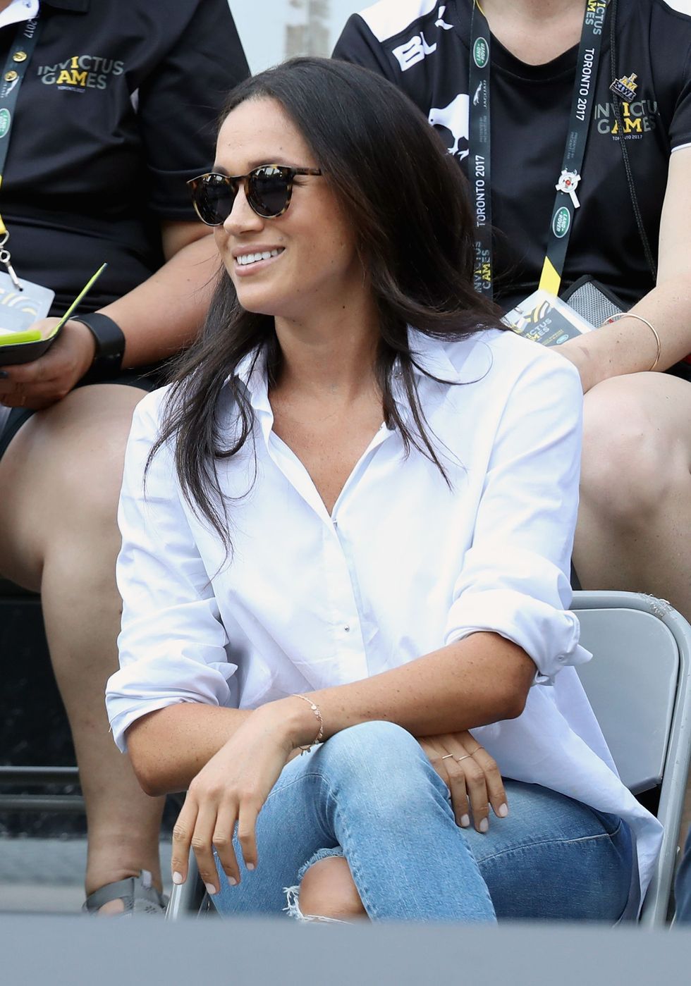 TORONTO, ON - SEPTEMBER 25:  Meghan Markle attends a Wheelchair Tennis match during the Invictus Games 2017 at Nathan Philips Square on September 25, 2017 in Toronto, Canada  (Photo by Chris Jackson/Getty Images for the Invictus Games Foundation )
