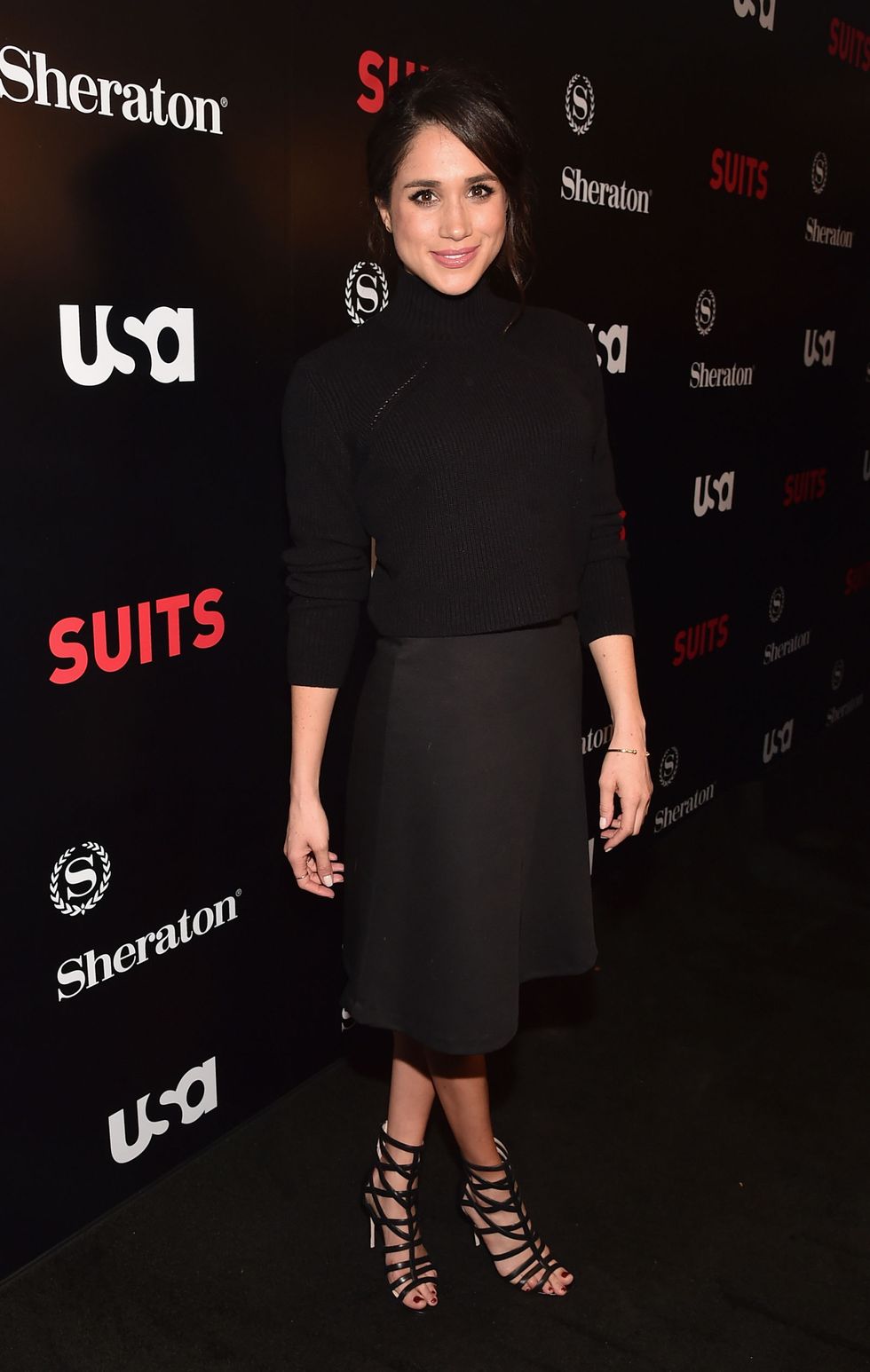 LOS ANGELES, CA - JANUARY 21:  Actress Meghan Markle attends the premiere of USA Network's "Suits" Season 5 at the Sheraton Los Angeles Downtown Hotel on January 21, 2016 in Los Angeles, California.  (Photo by Alberto E. Rodriguez/Getty Images)