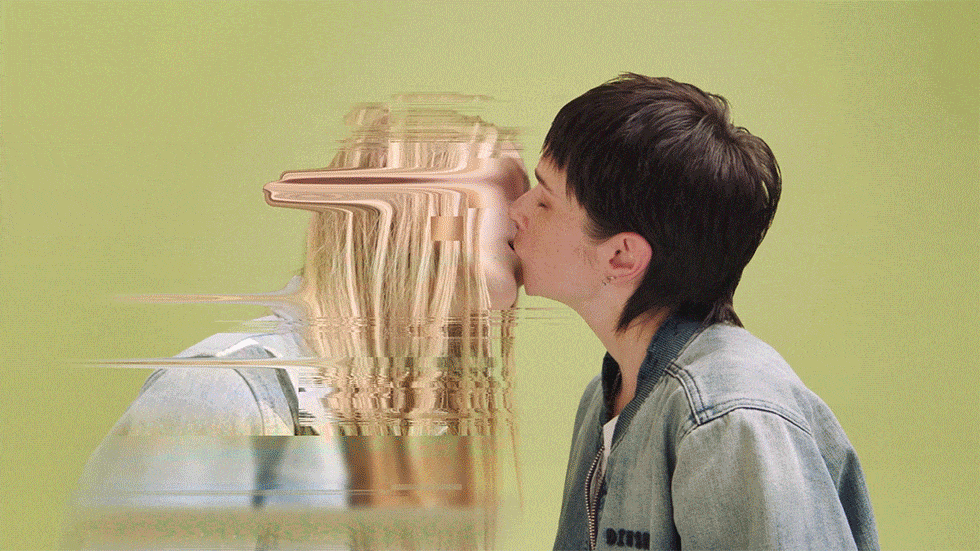 Love, Kiss, Drinking, Reflection, Sweater, Transparent material, Romance, 