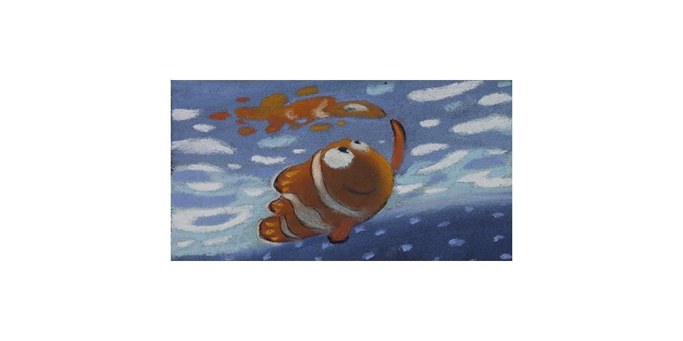 ラルフ・エッグルストン ≪シークエンスのパステル画:探検≫ 『ファインディング・ニモ』(2003年) パステル/紙 ©Disney/Pixar