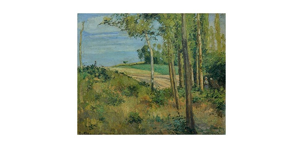カミーユ・ピサロ《マトゥランの丘にて、ポントワーズ》1874年 油彩、キャンヴァス45×65㎝ 個人蔵 Collection privée