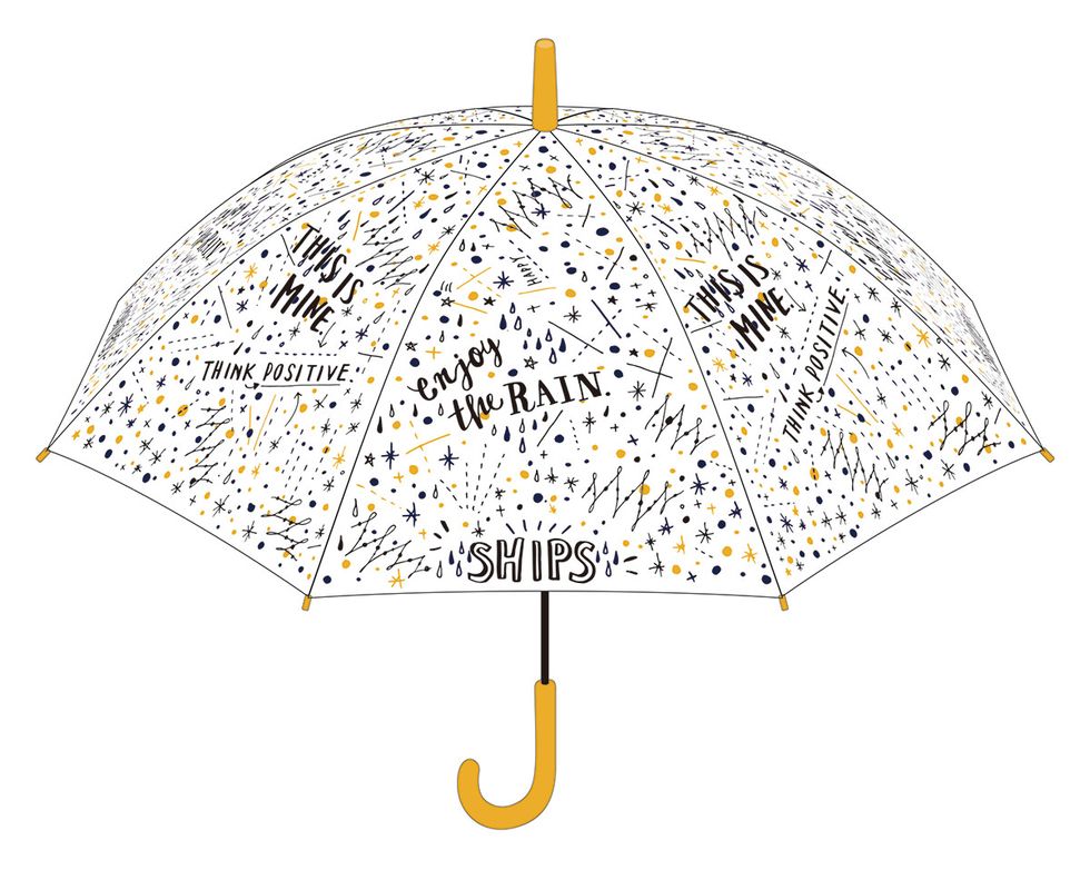 Yellow, Umbrella, Line, Symmetry, Illustration, Graphics, Lighting accessory, Graphic design, 