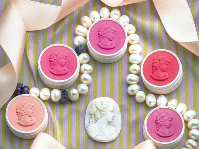 Pink, Peach, Sweetness, Dishware, Circle, Confectionery, Cosmetics, Face powder, Baking, Finger food, 