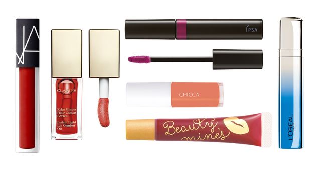 Red, Lipstick, Colorfulness, Magenta, Maroon, Tints and shades, Rectangle, Material property, Peach, Cosmetics, 