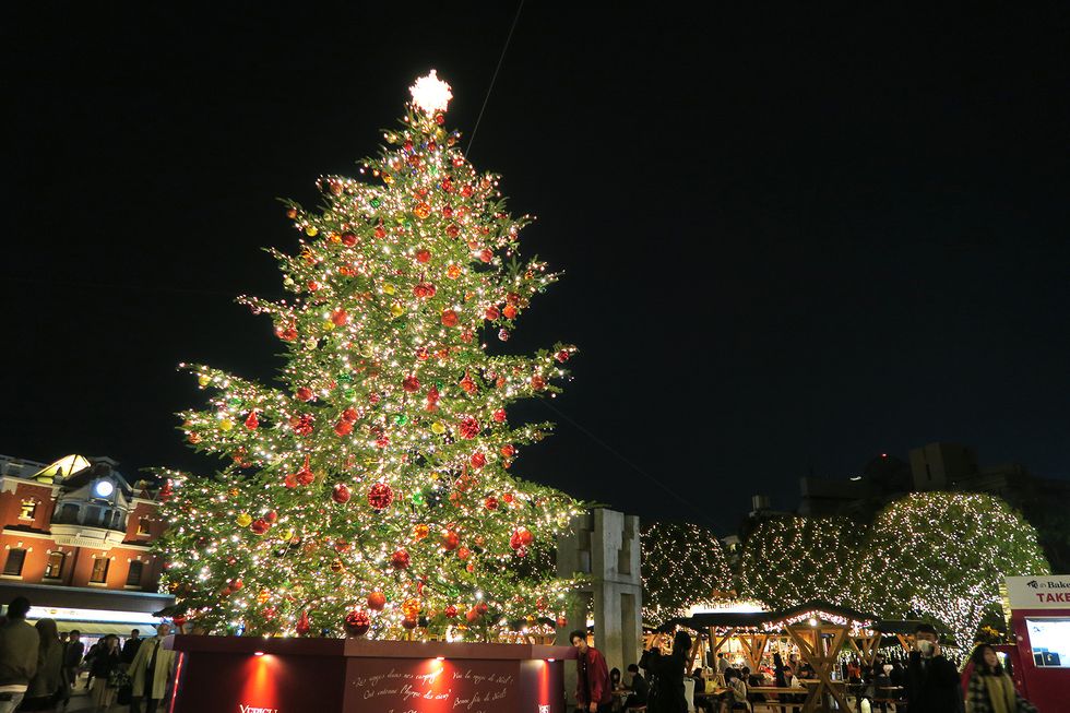 Lighting, Event, Christmas decoration, Public space, Winter, Night, Christmas tree, Darkness, Holiday, Christmas lights, 