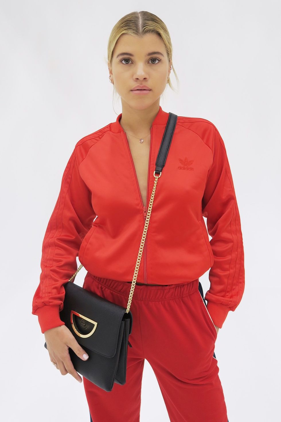 Clothing, Red, Waist, Sleeve, Outerwear, Orange, Neck, Shoulder, Trousers, Top, 