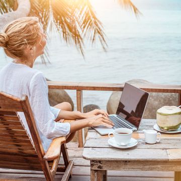 Vacation, Sitting, Leisure, Sea, Summer, Table, Furniture, Ocean, Reading, Honeymoon, 