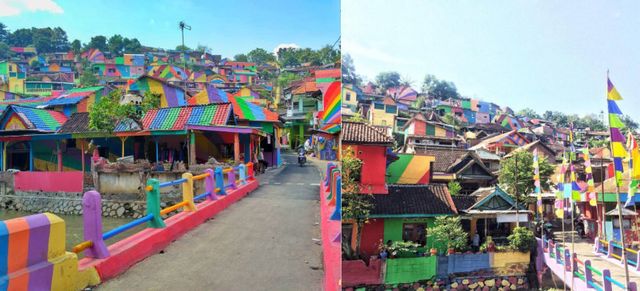 ラフルでインスタ映えする街、インドネシアにあるカンプン・ペランギ