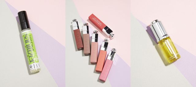 Pink, Product, Lipstick, Lip gloss, Beauty, Cosmetics, Material property, Gloss, 