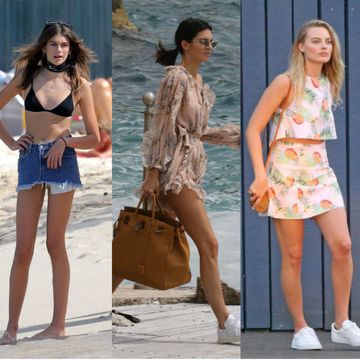 Fashion model, Clothing, Fashion, Street fashion, Leg, Footwear, Shorts, Human leg, Sandal, Shoe, 