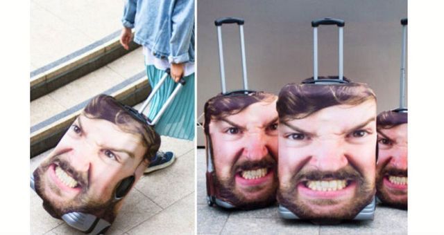 手荷物の取り間違え防止が目的、自分の顔をプリントできるスーツケース