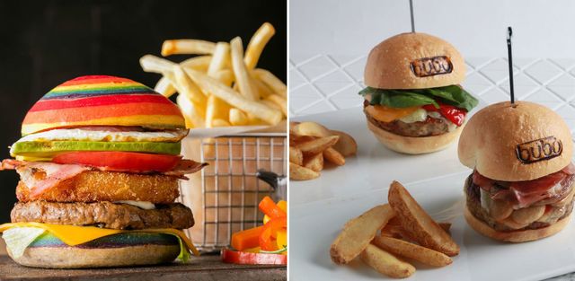 Junk food, Fast food, Hamburger, Food, Cheeseburger, Dish, Veggie burger, Burger king premium burgers, Slider, Kids' meal, 