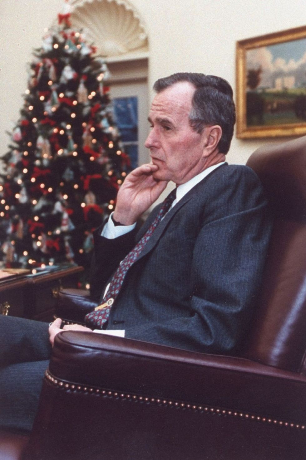 <p>この年、ブッシュ大統領は大統領の執務室であるオーバルオフィスにもクリスマスツリーを設置。<span class="redactor-invisible-space"></span></p>
