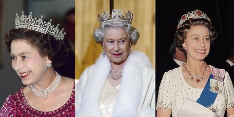 長い歴史を持つ君主制の国の長であるエリザベス女王が、数々の並外れた、プライスレスなジュエリーを受け継いでいるのは至極当然のこと。中には彼女のためにつくられたものもあるけれど、多くは長い歴史の中で君主から君主へと贈られてきたイギリス王室の財産。