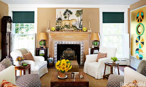 Green, Room, Interior design, Living room, Home, Furniture, Wall, Table, Interior design, Hearth, 