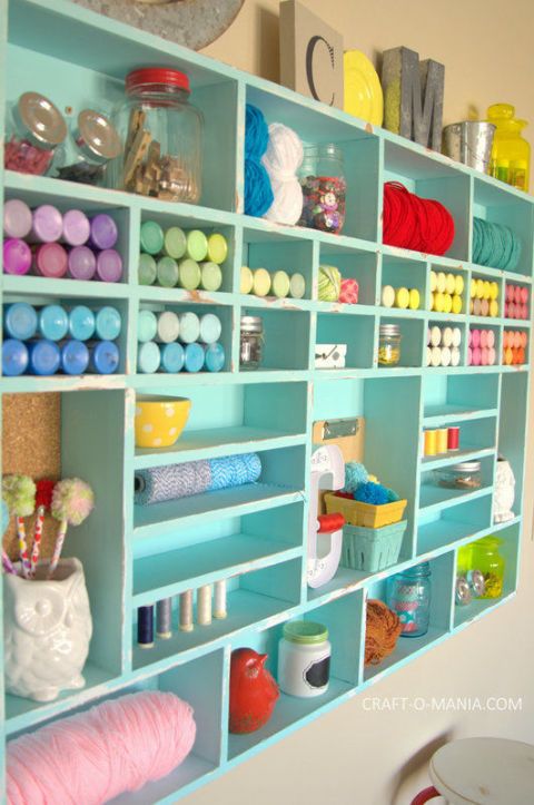 Craft Storage - Wall Organizer - See How To Make This Organizer!