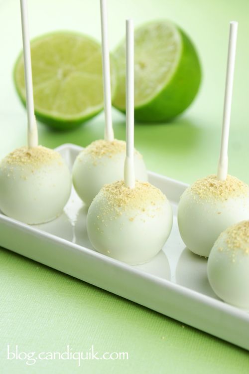 Key lime cake pop