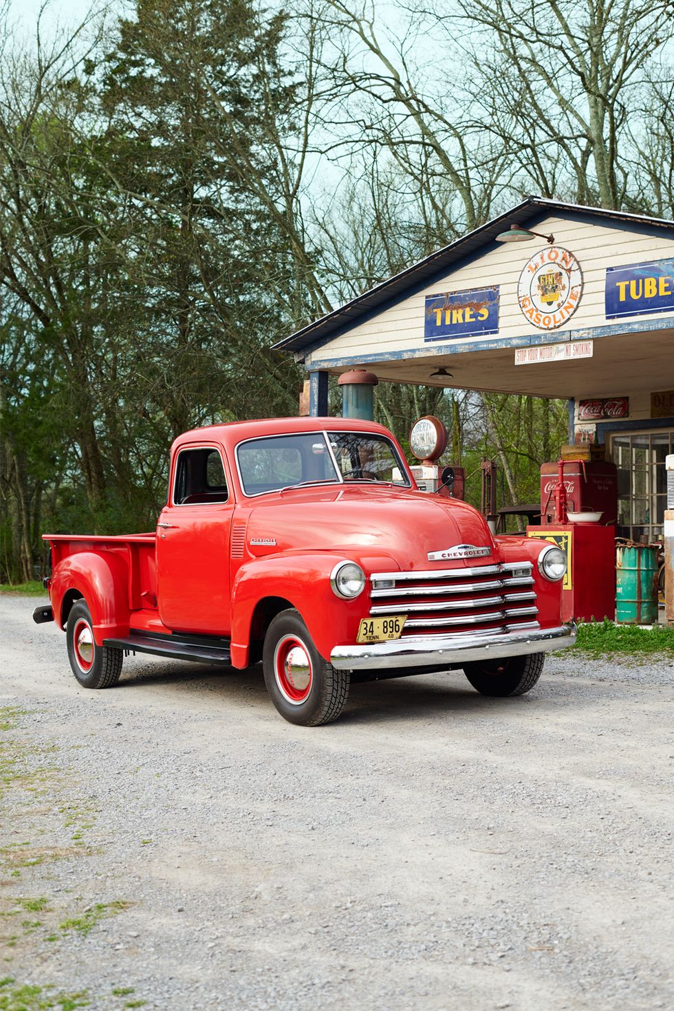 Red 1948 Chevy Truck