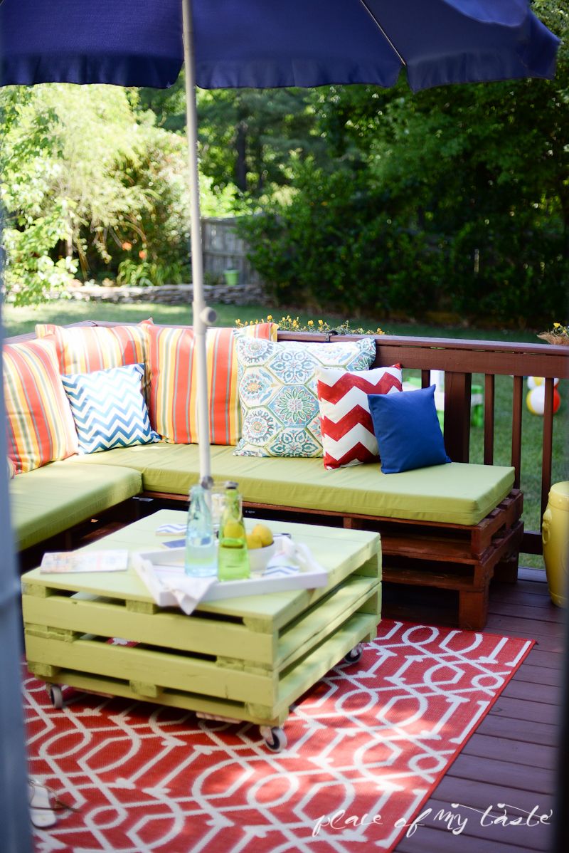 Pallet Furniture Porch Makeover Place Of My Taste Decorating Ideas