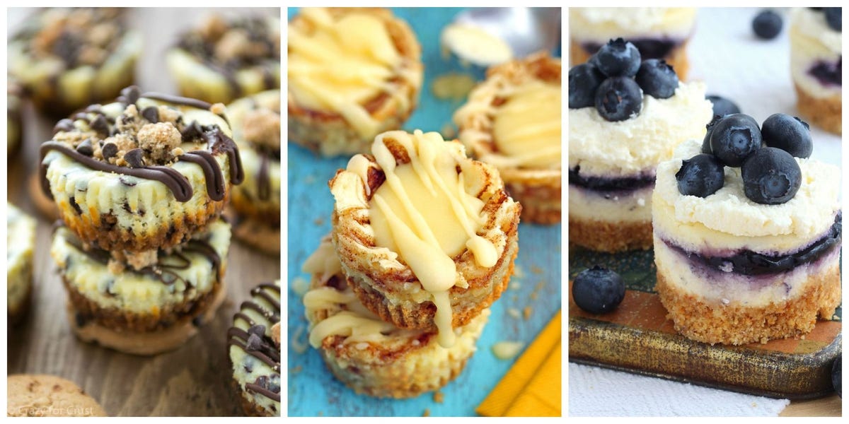 25 Easy Mini Cheesecake Recipes - Best Bite Size Cheesecakes