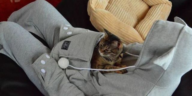 kitty pocket sweatshirt