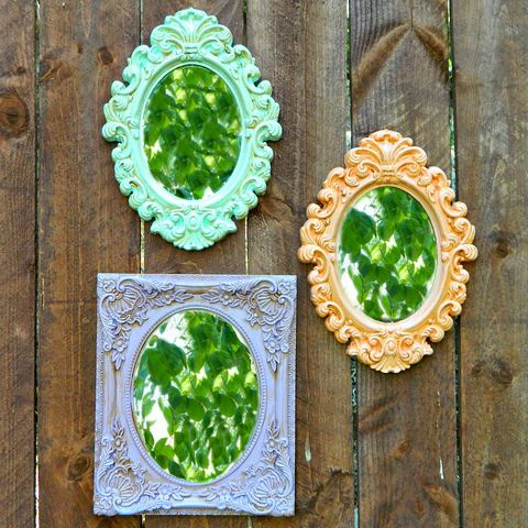 Cheesy plastic frames get a charming old-world look when painted in chalk paint (a cure-all for many DIY projects).

<a target="_blank" href="http://markmontanoblogs.blogspot.com/2014/09/dollar-store-frame-makeovers.html"><em>Get the tutorial at Mark Montano »</em></a>