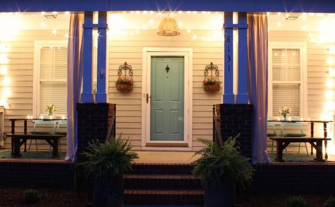 Lighting, Plant, Interior design, Flowerpot, Table, Real estate, Door, Window covering, Light fixture, Fixture, 