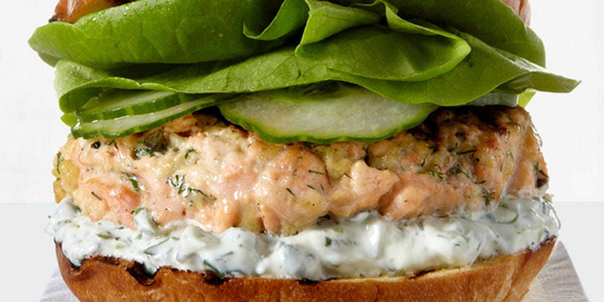 Tzatziki Salmon Burger