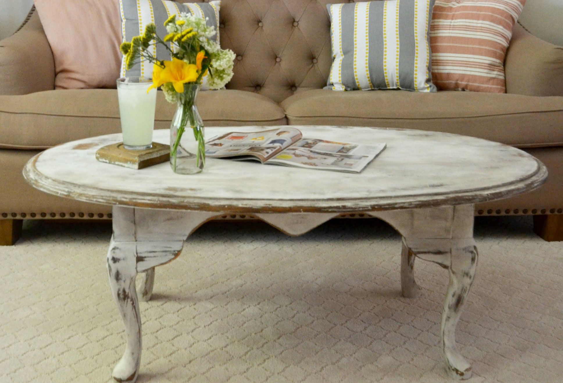 Heavily Distressed Coffee Table Repurposed