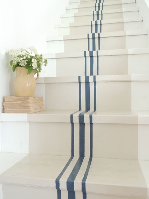 striped painted stairs