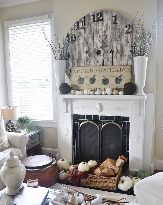 apple orchard fall mantel