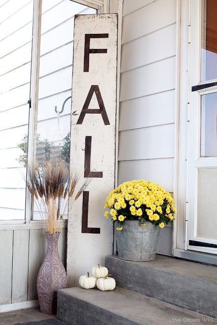fall porch decorating ideas fall sign