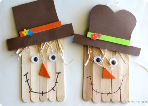 scarecrow craft made from popsicle sticks