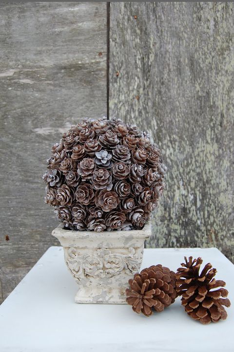 pinecone decorations crafts topiary